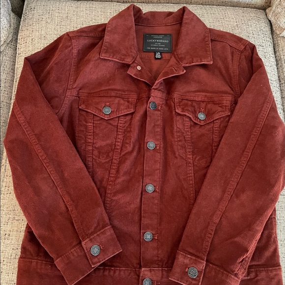 NWOT Lucky Brand Outfit Bundle - Rust Cord Jacket, Matching Jeans, Tee and Belt - Picture 5 of 13